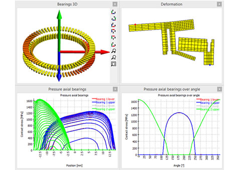 Calculation software for axial-radial-roller bearing