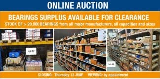 Troostwijk Auction of more than 20.000 bearings! Stock from all major manufacturers, all capacities and sizes