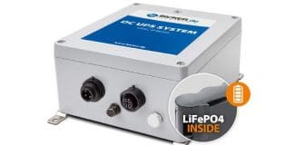 Outdoor DC UPS with 10-year LiFePO4 battery and 8-36V input for industrial and mobile applications