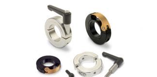 Quick clamping shaft collars for packaging applications